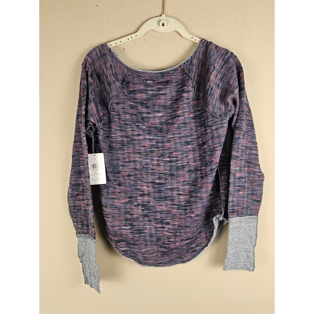 NWT We The Free People Womens Night Combo Speed Out Long Sleeve Top Medium - Picture 2 of 5